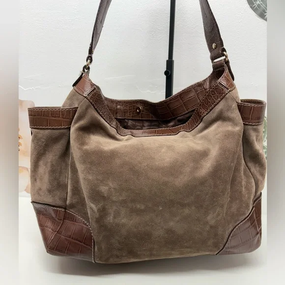 ♠️ Kate Spade ♠️ Brown Shoulder Bag with Suede and Leather - Picture 4 of 16